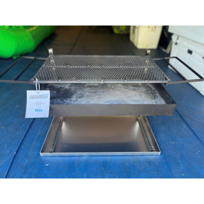 Used Standard Steel Fire Pan w/lid by Cambridge Welding