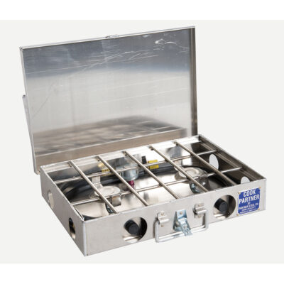 2-Burner 18" Flat Stove With Hinged lid from Partner Steel